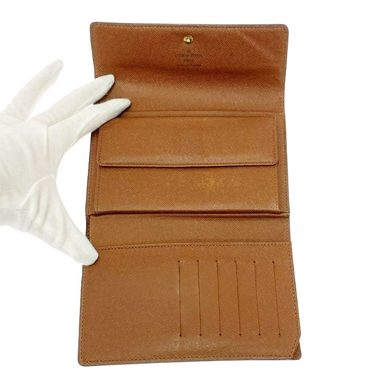 Louis Vuitton Monogram Porte Tresor Etui Papiers Brown