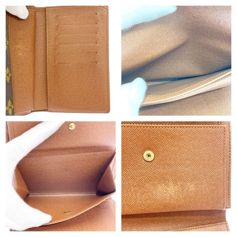 Louis Vuitton Monogram Porte Tresor Etui Papiers Brown