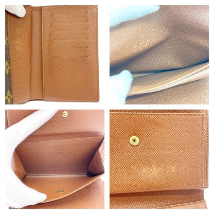 Louis Vuitton Monogram Porte Tresor Etui Papiers Brown