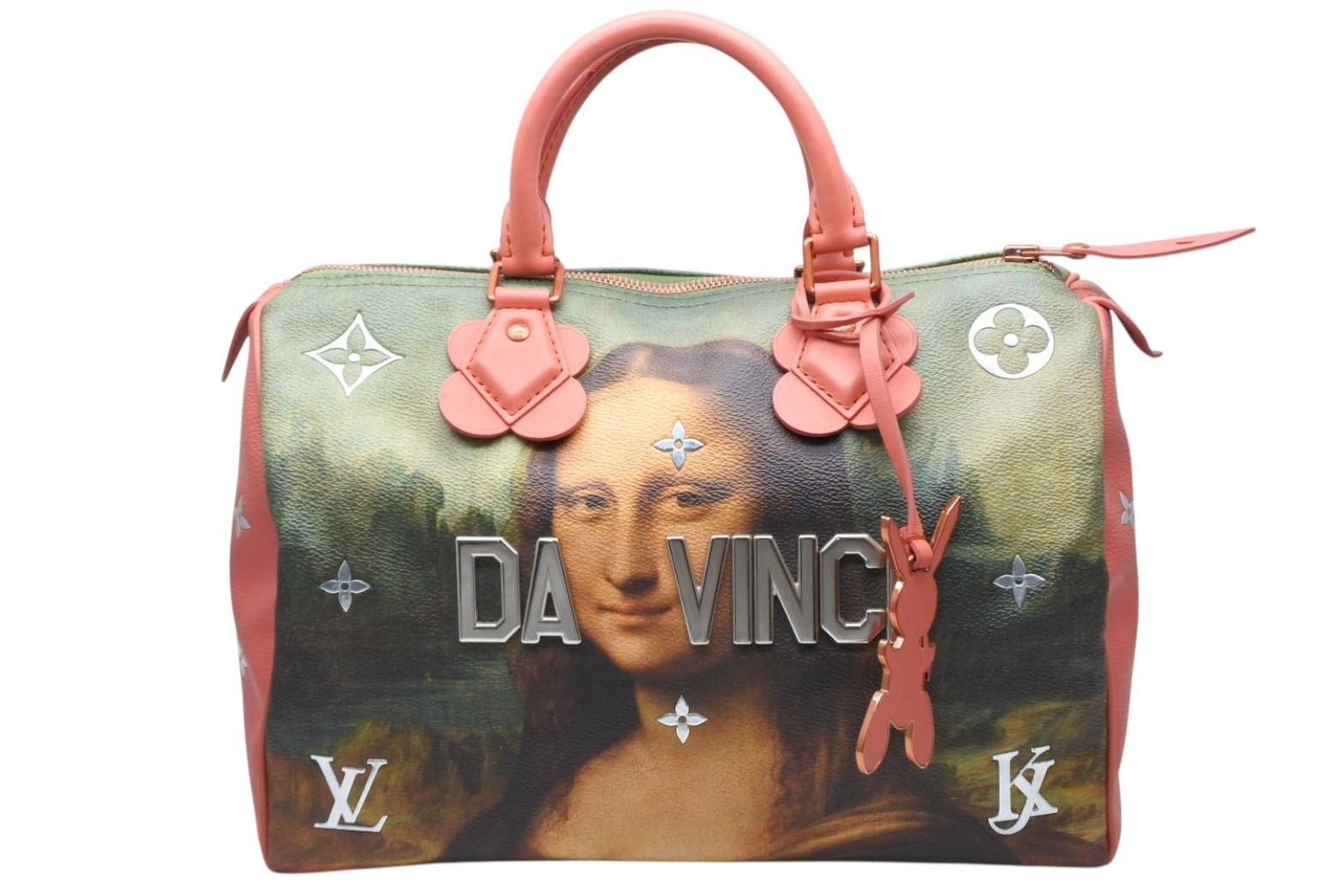 Louis Vuitton Mona Lisa Speedy 30 Boston Bag Masters Collection Pink