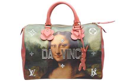 Louis Vuitton Mona Lisa Speedy 30 Boston Bag Masters Collection Pink