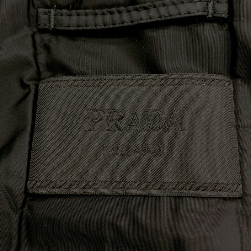 Prada Re-Nylon Triangle Logo Padded Nylon Jacket M Black