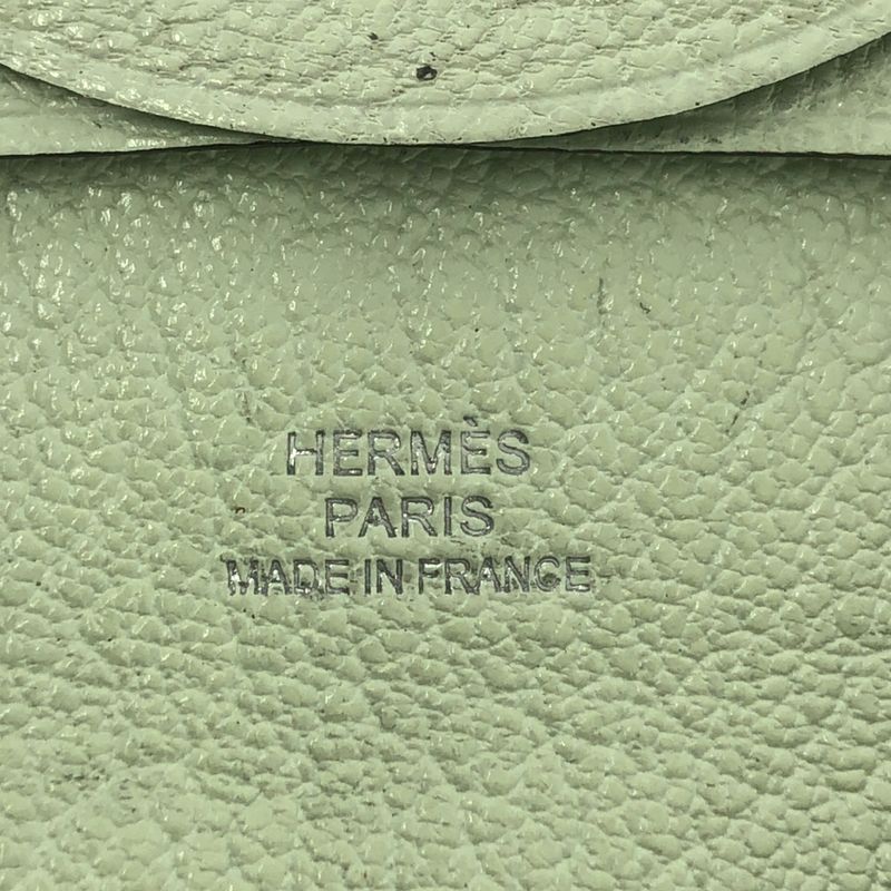 Hermes Bastia Veau Epsom Coin Case White
