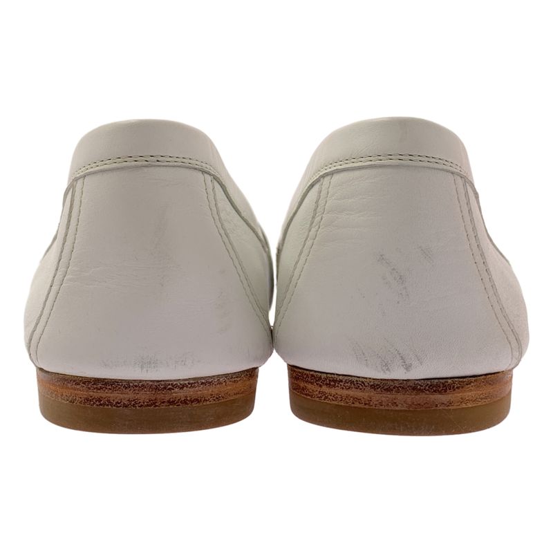 Hermes Kelly Leather Loafer 37 White