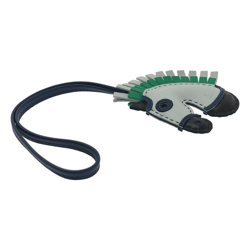 Hermes Ji Gi Kamaiyu Agneau Milo Leather Bag Charm Multicolor