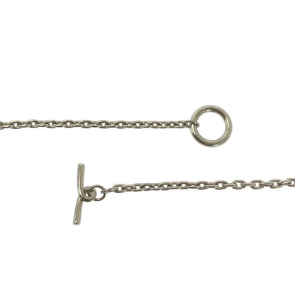 Hermes Chaine D'ancre Vulcanium Necklace Dark Brown Silver
