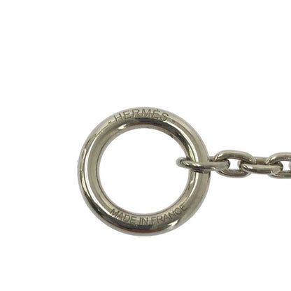 Hermes Chaine D'ancre Vulcanium Necklace Dark Brown Silver