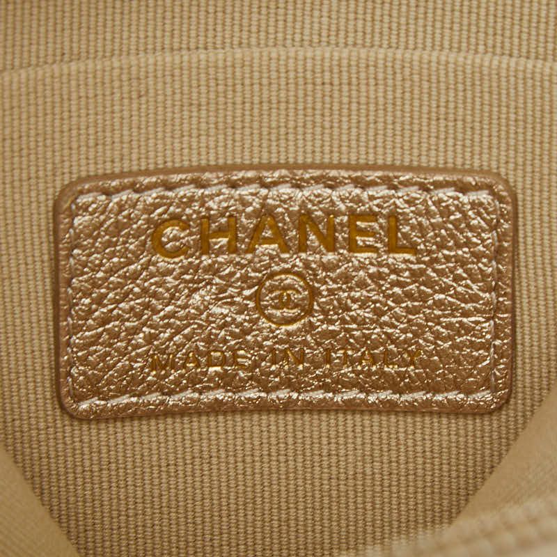 Chanel CC Logo Quilted Coin Case Airpods Case Earrings Gift Gold
