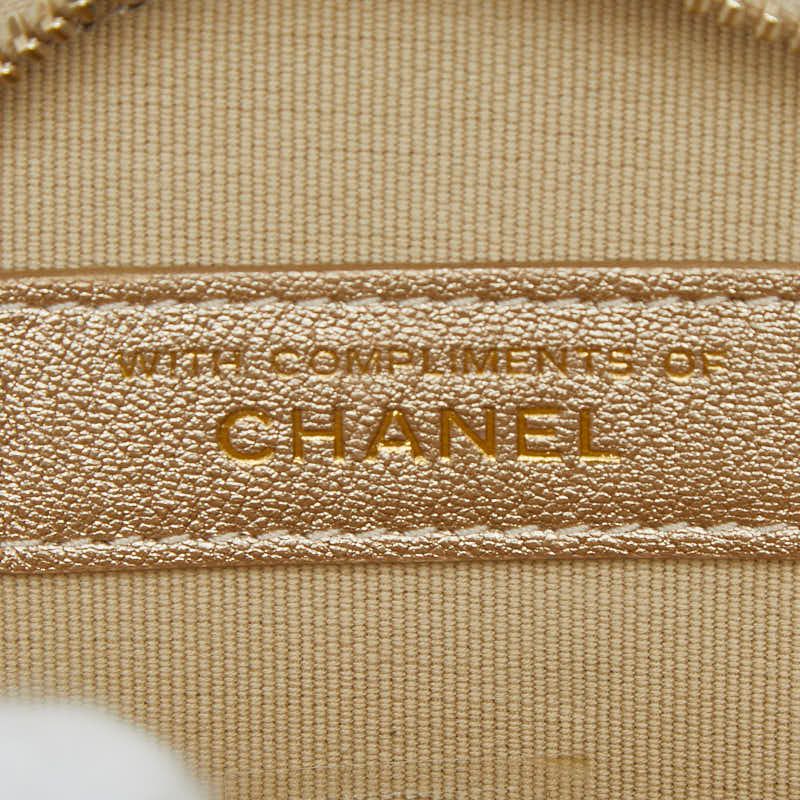 Chanel CC Logo Quilted Coin Case Airpods Case Earrings Gift Gold