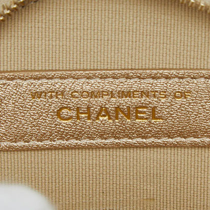 Chanel CC Logo Quilted Coin Case Airpods Case Earrings Gift Gold