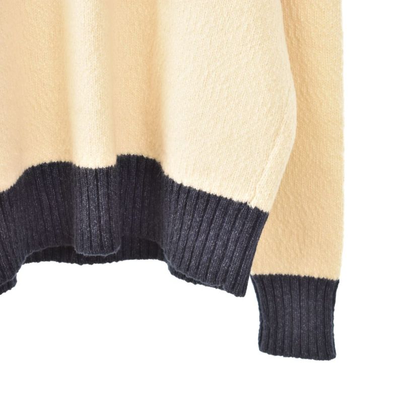 Dior Christian Denim Tears Front Logo Knit Sweater XL Ivory