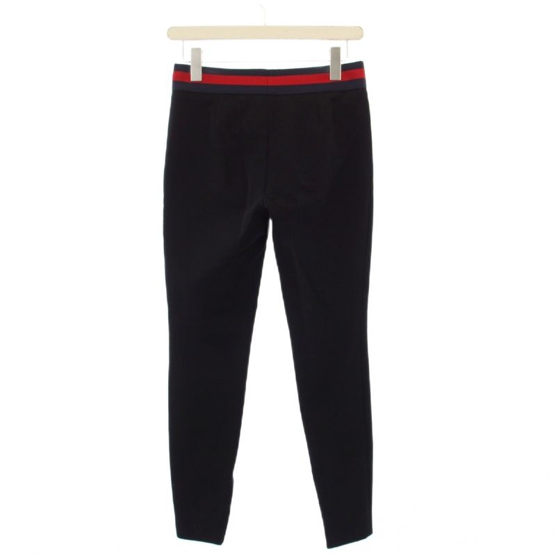 Gucci Skinny Pants Sherry Line Ribbon Black KH
