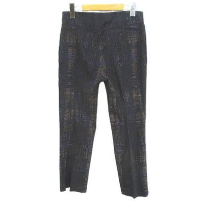 Prada Plaid Ankle Length Tapered Pants Zip Fly Black