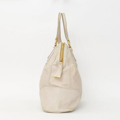 Miu Miu Vintage Handbag Beige Brown Leather Gold — view 2