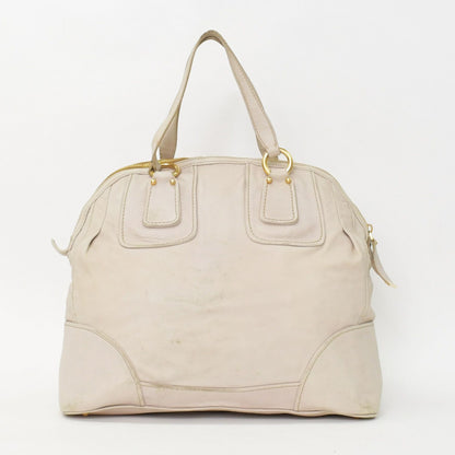 Miu Miu Vintage Handbag Beige Brown Leather Gold — view 3
