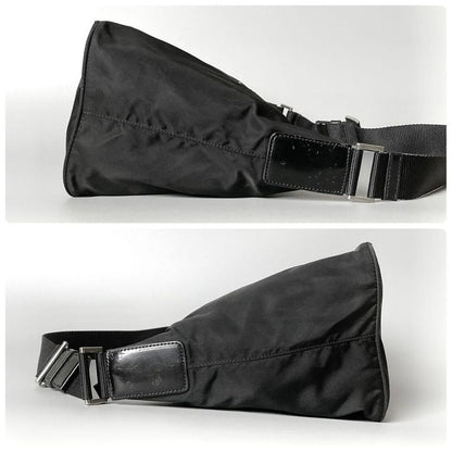 Prada Nylon Shoulder Bag Triangle Logo Black