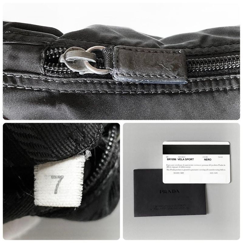 Prada Nylon Shoulder Bag Triangle Logo Black