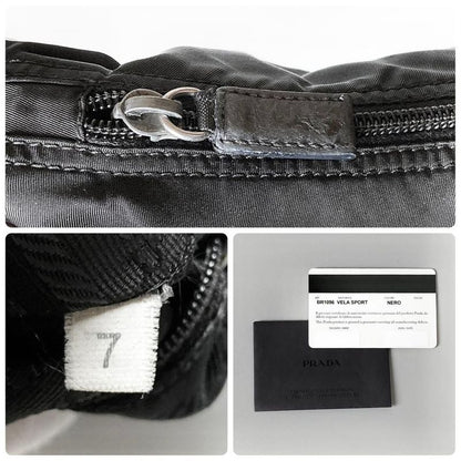 Prada Nylon Shoulder Bag Triangle Logo Black