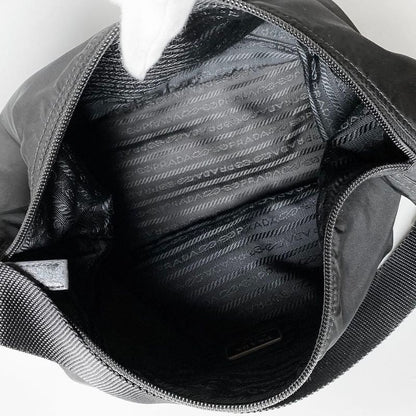 Prada Nylon Shoulder Bag Triangle Logo Black