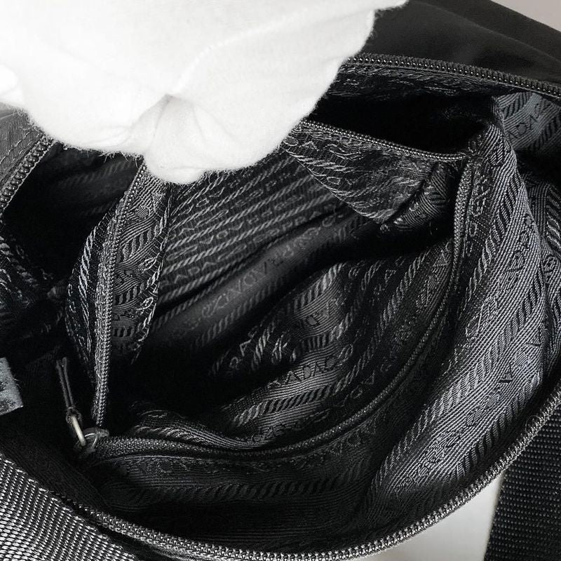 Prada Nylon Shoulder Bag Triangle Logo Black