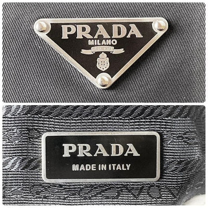 Prada Nylon Shoulder Bag Triangle Logo Black