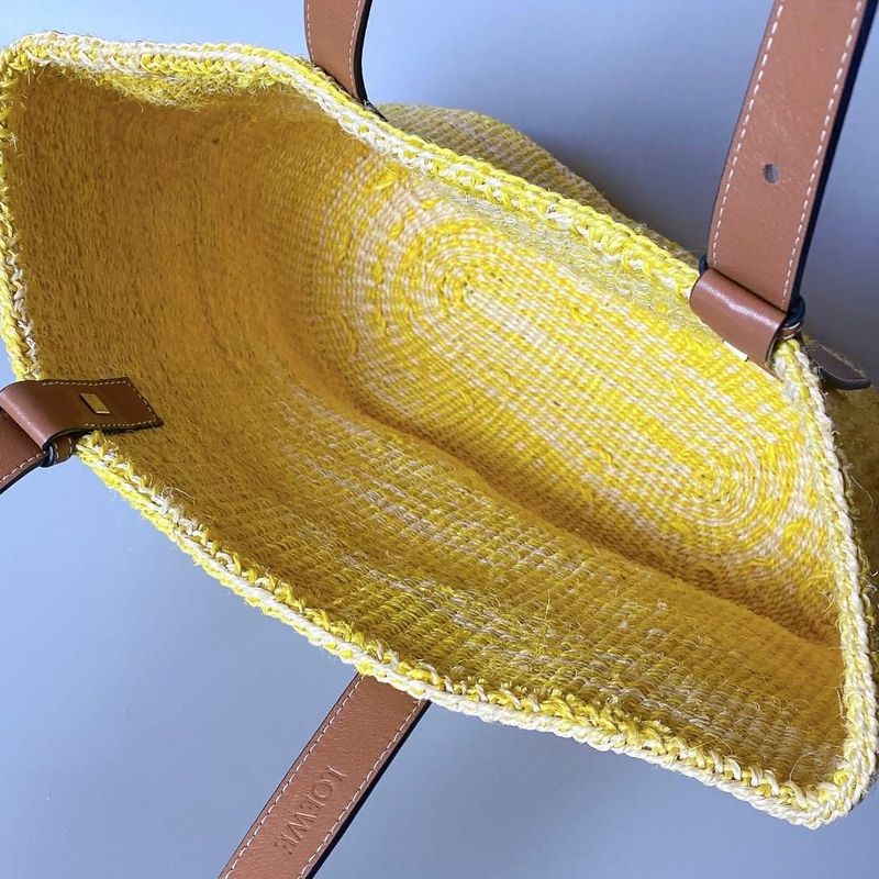 Loewe Anagram Basket Bag Square Yellow
