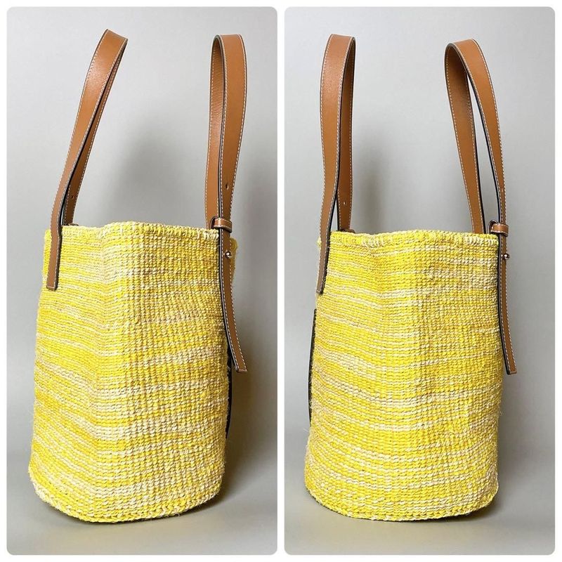 Loewe Anagram Basket Bag Square Yellow