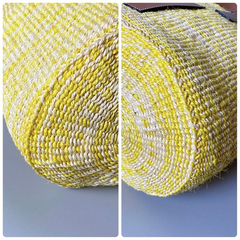 Loewe Anagram Basket Bag Square Yellow
