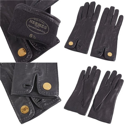 Hermes Gloves Serie Button Lamb Leather Fran