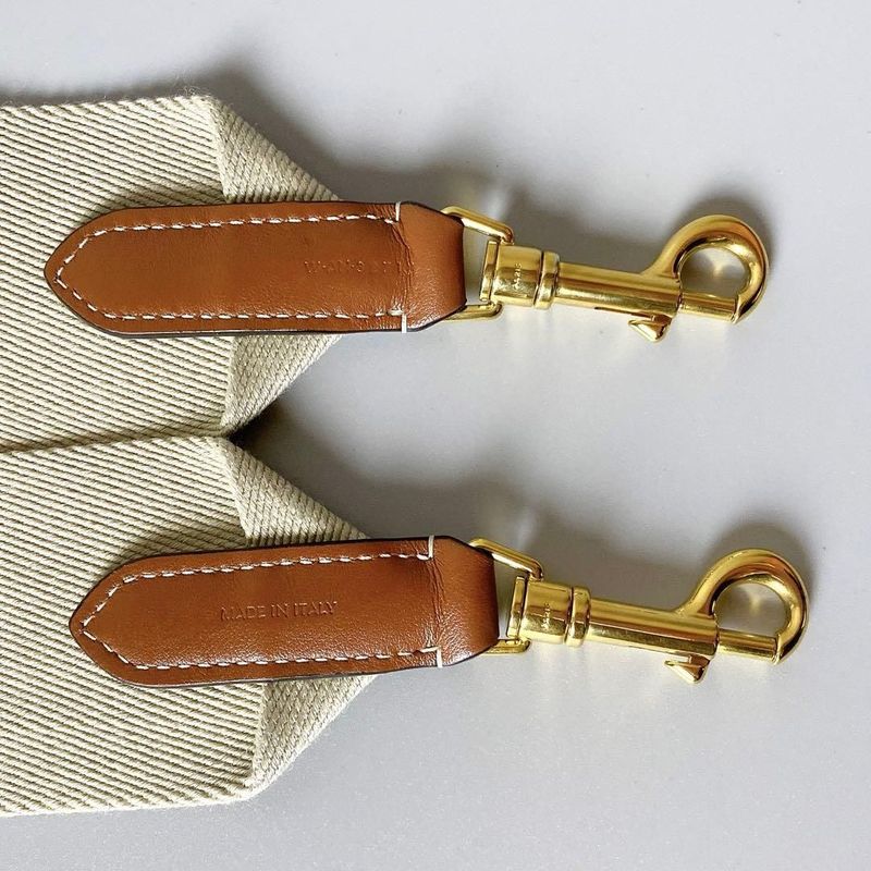 Celine Long Strap Jacquard Beige Handbag