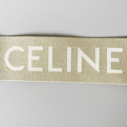 Celine Long Strap Jacquard Beige Handbag