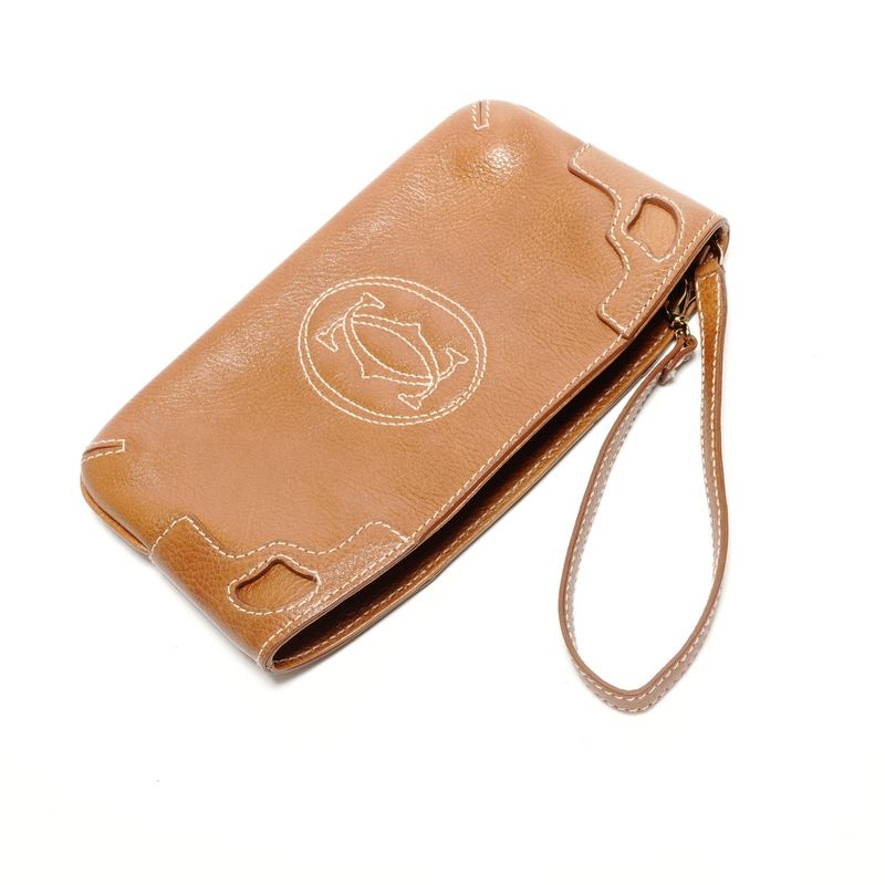 Cartier Handbag Leather Pouch Marcello