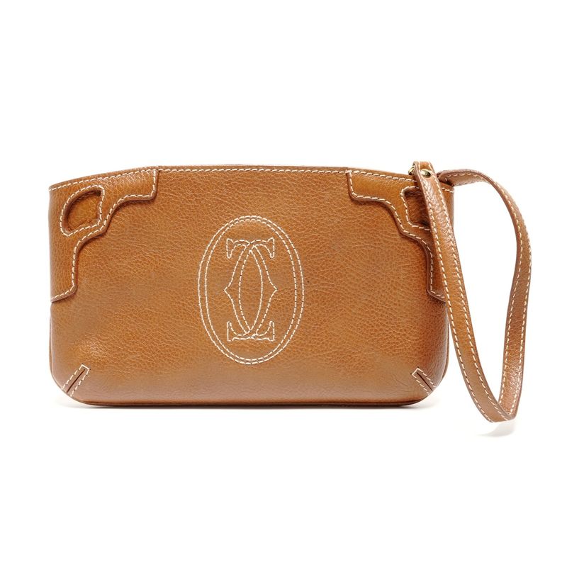 Cartier Handbag Leather Pouch Marcello