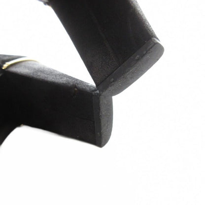Louis Vuitton Mule High Heel Sandals Leather Square Toe 38 Black