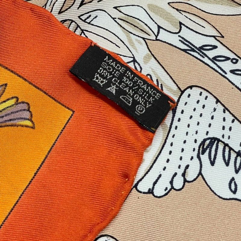 Hermes Scarf Silk Carre 140 les Legendes de L'arbre Tree Legend Orange Box