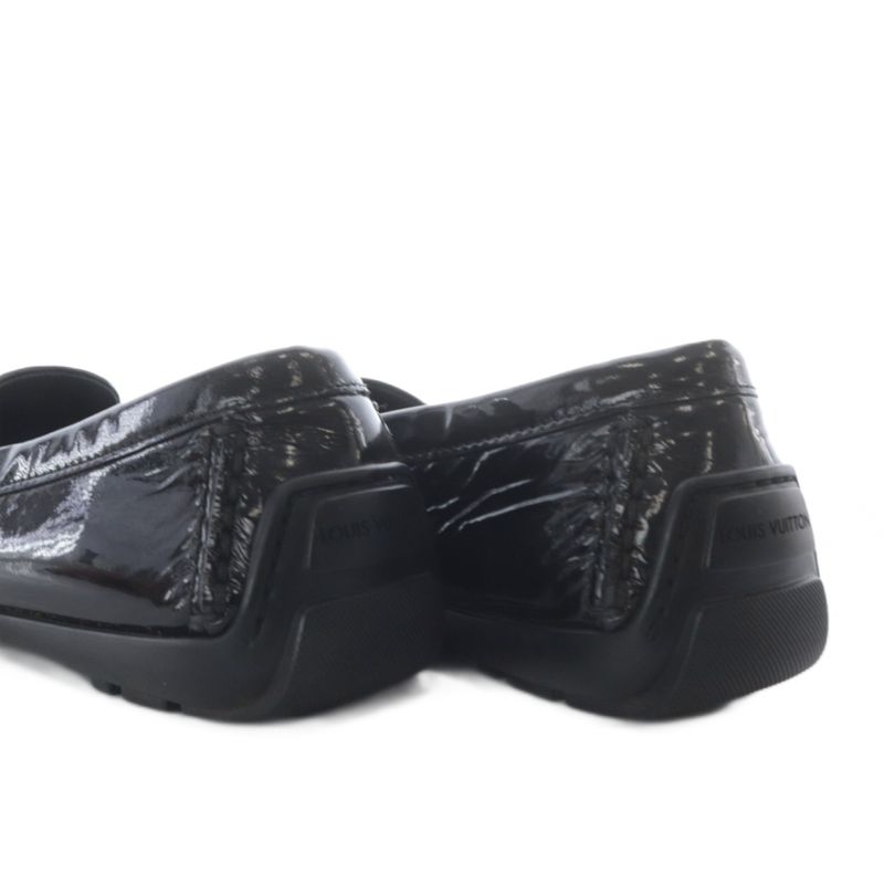 Louis Vuitton Monogram Driving Shoes Lofa Slip on Canvas Enamel Leather 36