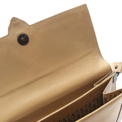 Saint Laurent Yves Shoulder Bag Cassandra Beige Exotic Cles Leather