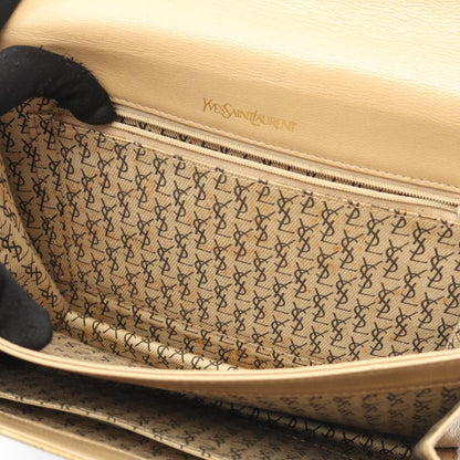 Saint Laurent Yves Shoulder Bag Cassandra Beige Exotic Cles Leather