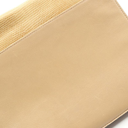 Saint Laurent Yves Shoulder Bag Cassandra Beige Exotic Cles Leather