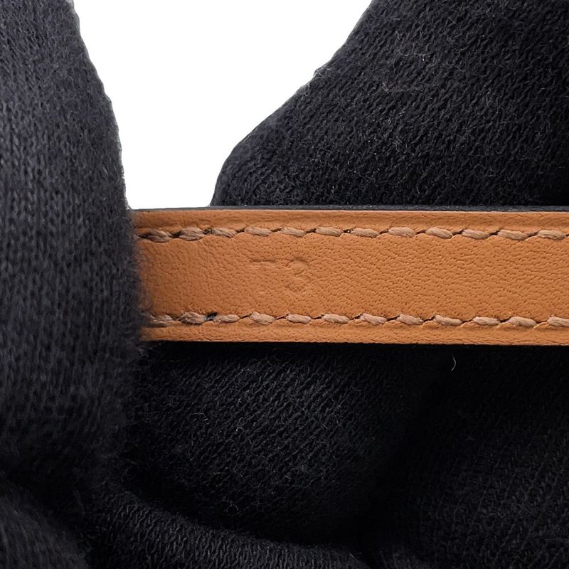 Hermes Bracelet Croisier Double Tour Black Silver Swift T3