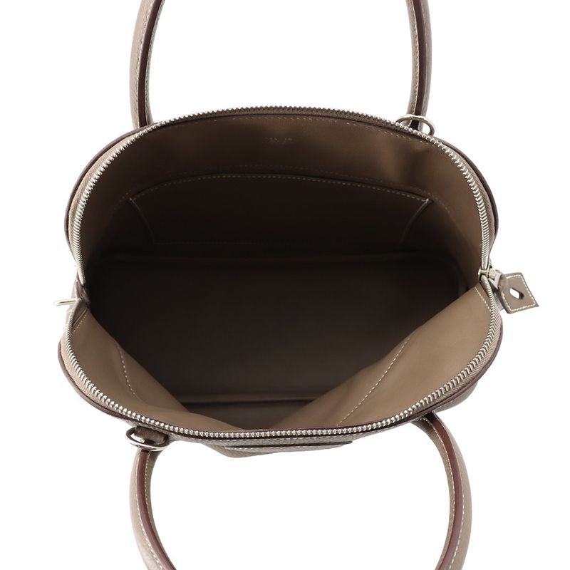 Hermes Handbag Bolide 31 Etoupe Silver Taurillon Clemence