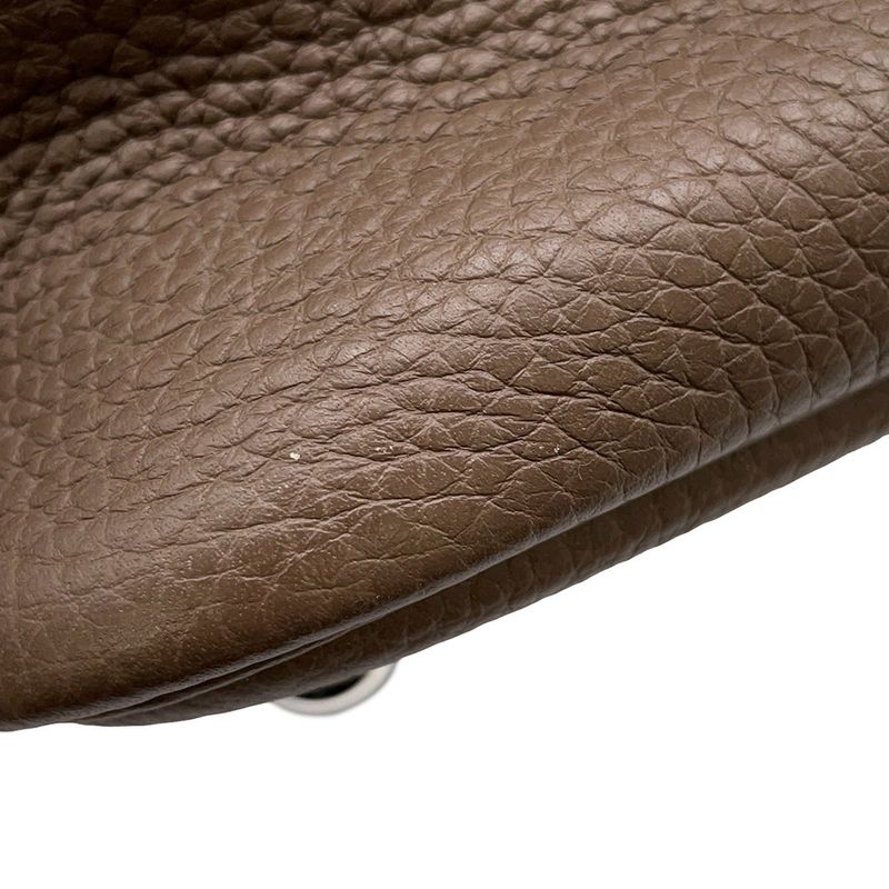 Hermes Handbag Bolide 31 Etoupe Silver Taurillon Clemence