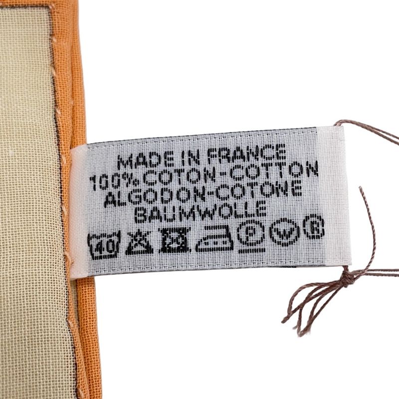 Hermes Scarf Carre 45 Gavroche Electric Cotton Handkerchief Petit Orange Multicolor