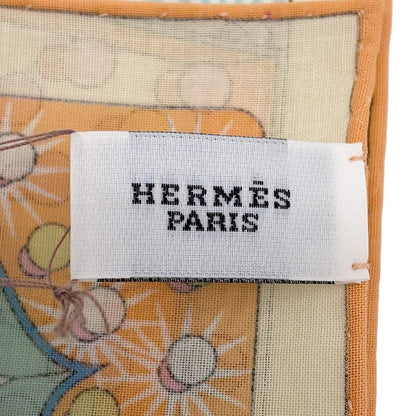 Hermes Scarf Carre 45 Gavroche Electric Cotton Handkerchief Petit Orange Multicolor