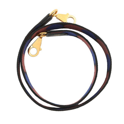 Hermes Shoulder Strap Flipper Ball Bandouliere Sangles Blue Brown Gold