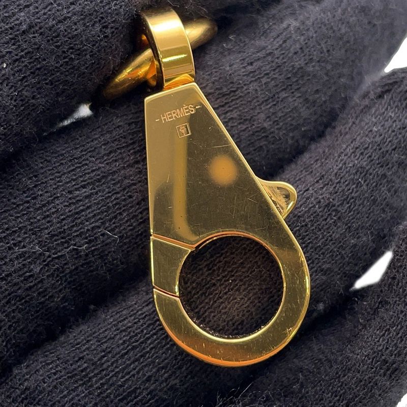 Hermes Shoulder Strap Flipper Ball Bandouliere Sangles Blue Brown Gold