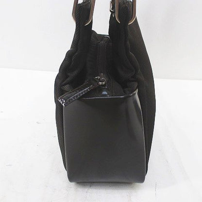 Gucci 000 Bamboo Tote Brown Canvas Leather