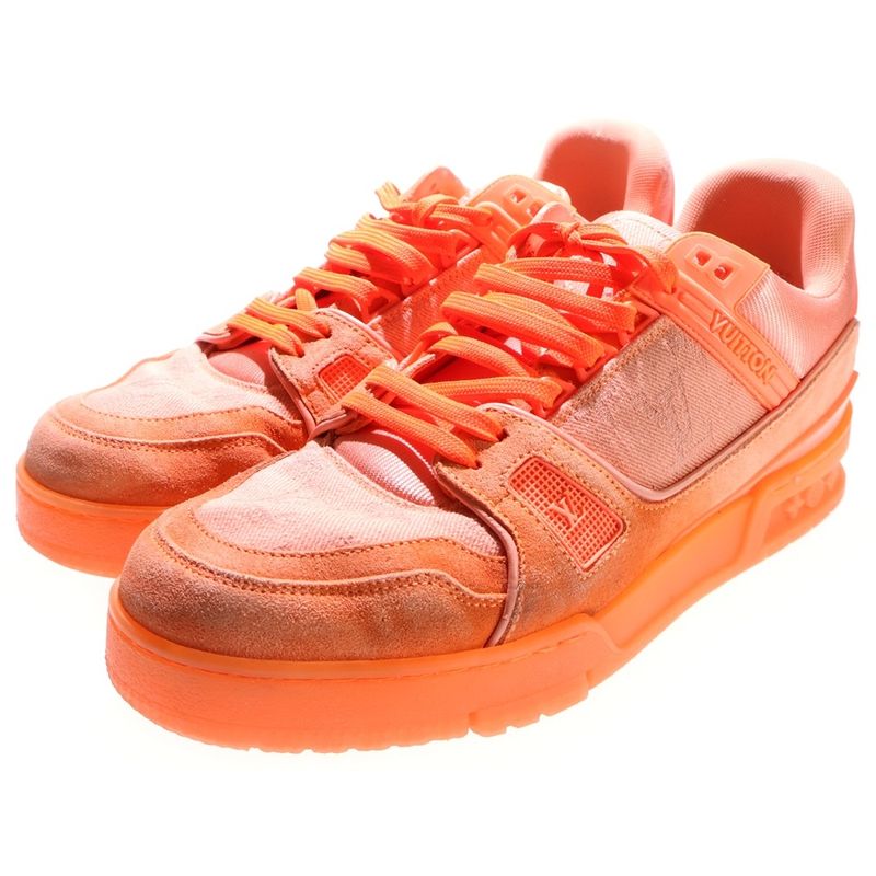 Louis Vuitton LV Trainer Line Monogram Low Cut Sneakers Orange