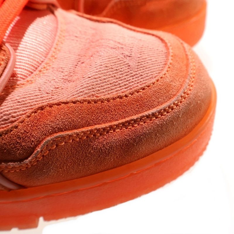 Louis Vuitton LV Trainer Line Monogram Low Cut Sneakers Orange