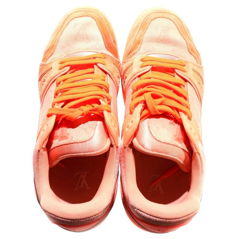 Louis Vuitton LV Trainer Line Monogram Low Cut Sneakers Orange
